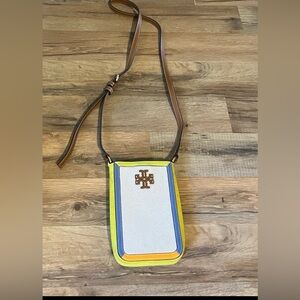 Tory Burch Britten Canvas Phone Crossbody Bag